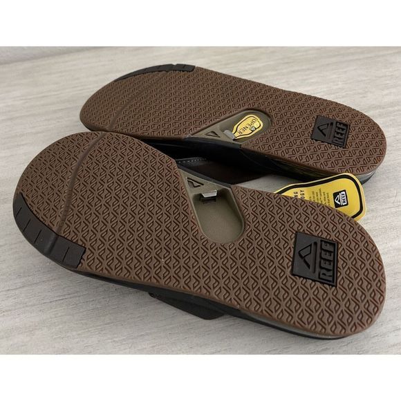 Reef Unisex Men's Sz 7 Women's Sz 8.5 Dk Brown Fanning Low Back Slip On Sandals - Picture 4 of 9